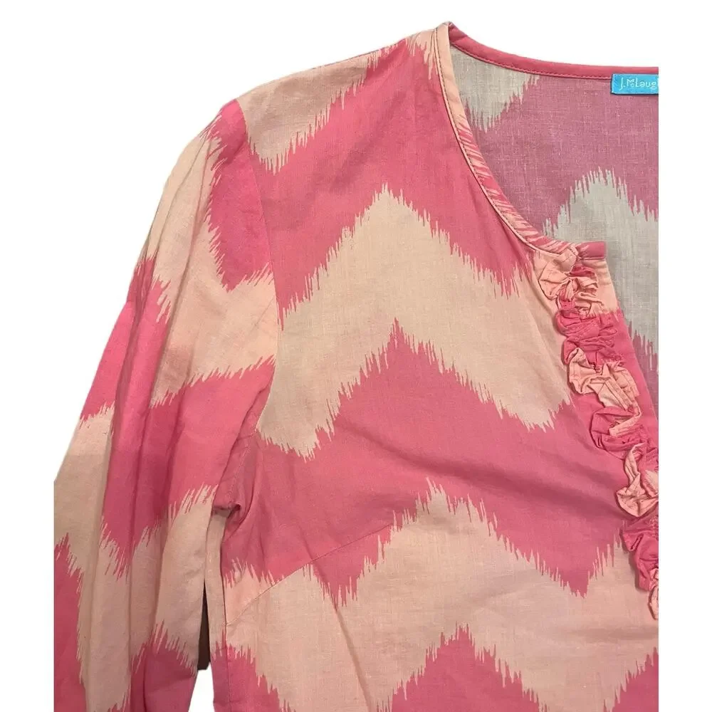 J McLaughlin Womens pink abstract chevron tunic Size XS - Picture 2 of 6